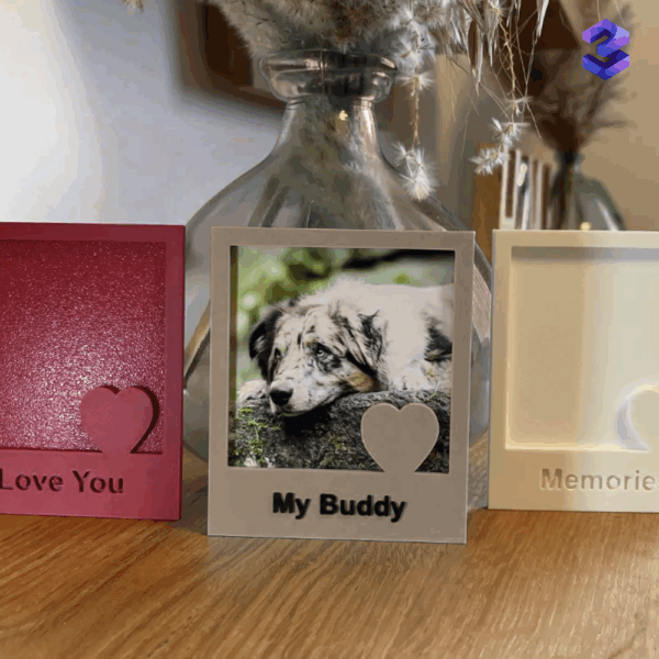 Polaroid Photo Frame with Heart