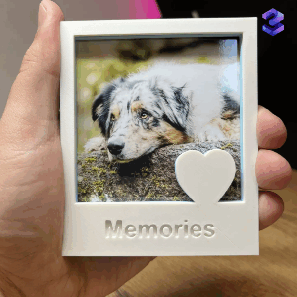 Polaroid Photo Frame with Heart
