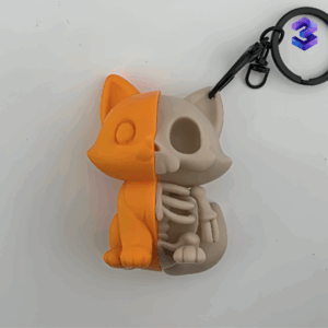 Fox skeleton keychain