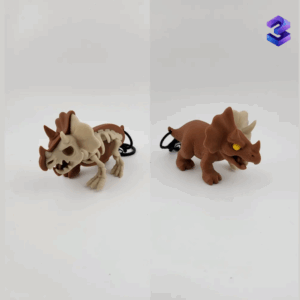 Triceratops Keychain Cute Dinosaur Charm